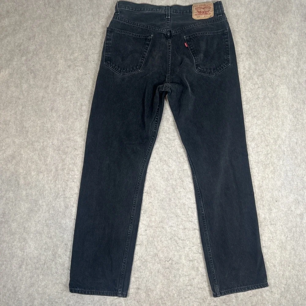 Levi's‎ 505 Regular Fit Mens Jeans Black Size 34x32  Denim Y2K VTG